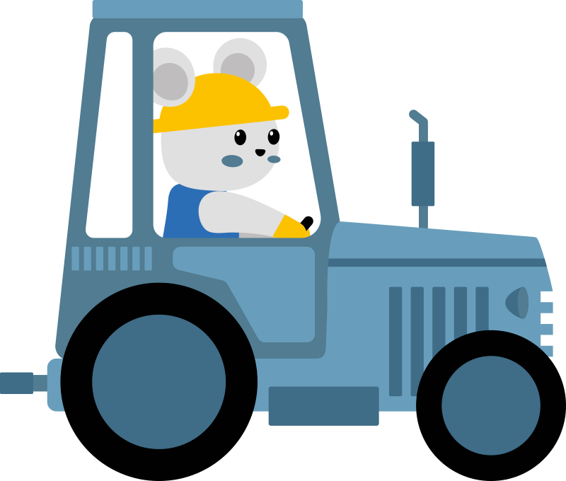 Žavingas lokys ūkininkas gyvūnų vinilo kilimėlis - „Tenstickers“