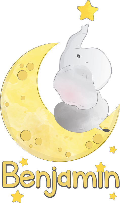 Gyvūnų vinilo kilimėlis su mėnuliu ir žvaigždėmis - „Tenstickers“