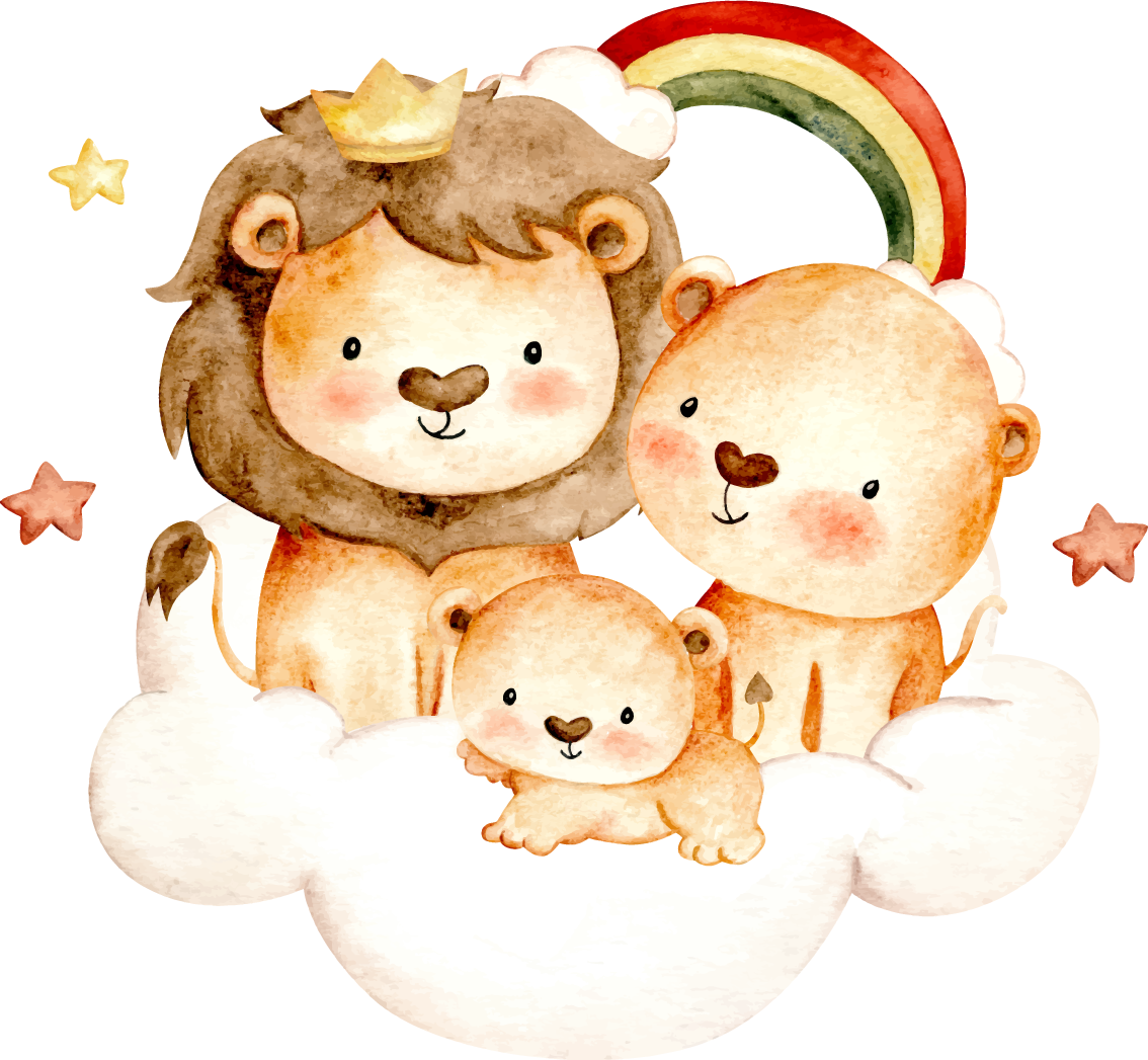 Gyvūnų vinilo kilimėlis su mažais gyvūnais ir žvaigždėmis - „Tenstickers“