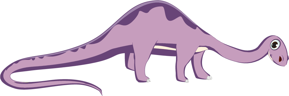 Gyvūnų vinilo kilimėlis draugiškas ilgakaklis dinozauras - „Tenstickers“