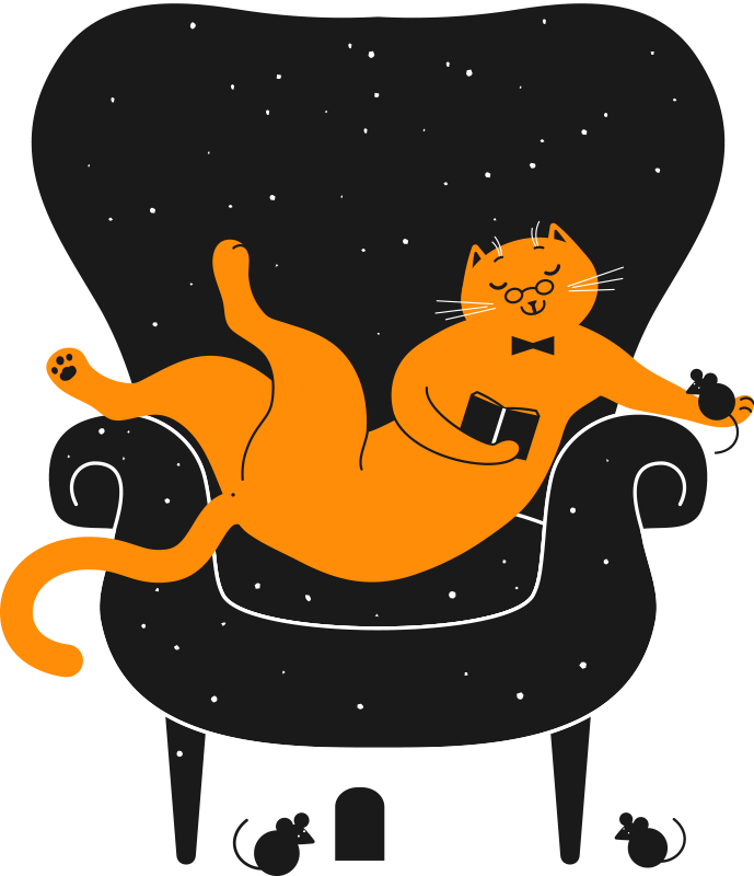 Gyvūnų vinilo kilimėlis katė ir pelė - „Tenstickers“