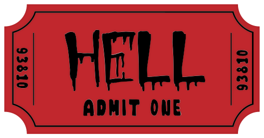 Halloween kilimėlis bilietas į pragarą - „Tenstickers“