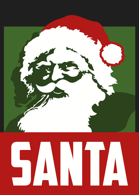 Kalėdinis kilimėlis su realistišku seneliu šalčiu - „Tenstickers“