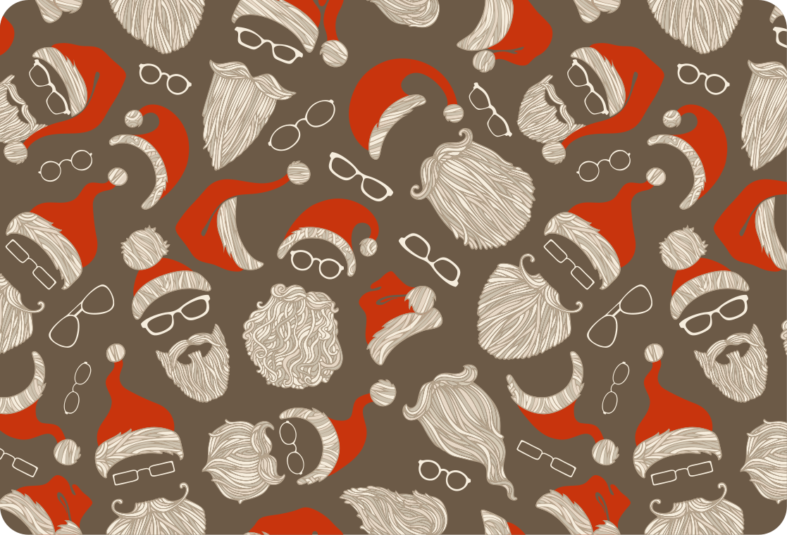 Kalėdinis kilimėlis su senoviniu kalėdų senelio veidu - „Tenstickers“