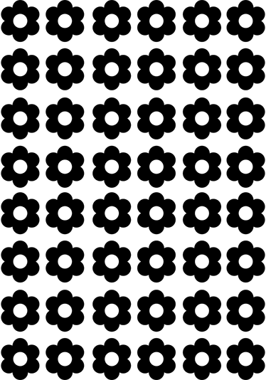 Gėlių rašto kilimėlis su gėlių piešiniu - „Tenstickers“