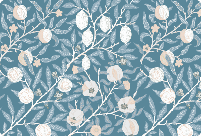 Gėlių rašto kilimėlis su elegantišku senoviniu raštu - „Tenstickers“