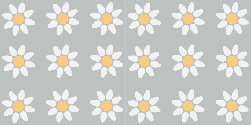 Gėlių rašto kilimėlis ramunėlių raštu - „Tenstickers“