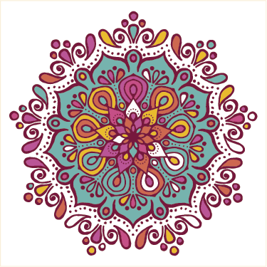 Kilimėlis virtuvei spalvinga plytelėta mandala - „Tenstickers“