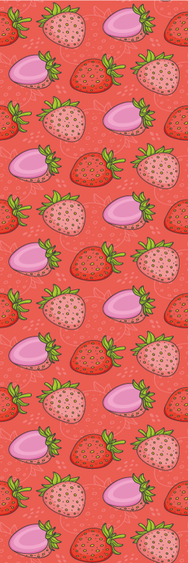 Kilimas virtuvei be siūlių raudonų ir rožinių braškių - „Tenstickers“