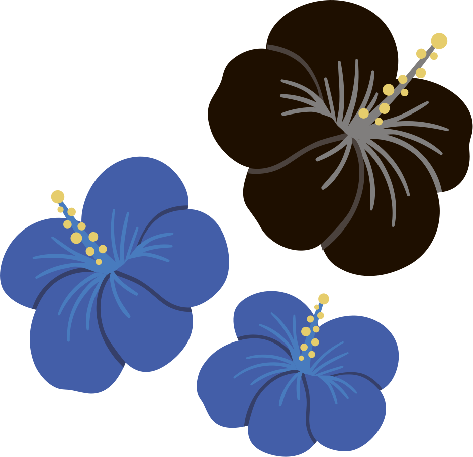 Gėlių rašto kilimėlis hibisko kompozicija - „Tenstickers“