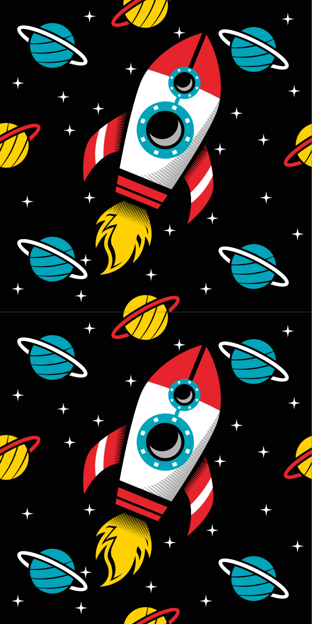 Žvaigždžių vinilinis kilimėlis Į begalybę ir atgal - „Tenstickers“