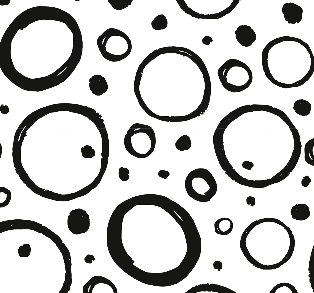 Geometrinis kilimas apvalaus juodai baltos spalvos dizaino - „Tenstickers“