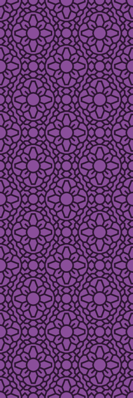Geometriniai kilimas violetiniai apskritimo žiedai - „Tenstickers“