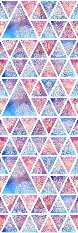 Geometrinis kilimas etniniai gėlių trikampiai - „Tenstickers“