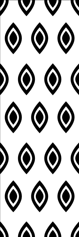 Geometrinis kilimas juodai baltomis formomis - „Tenstickers“