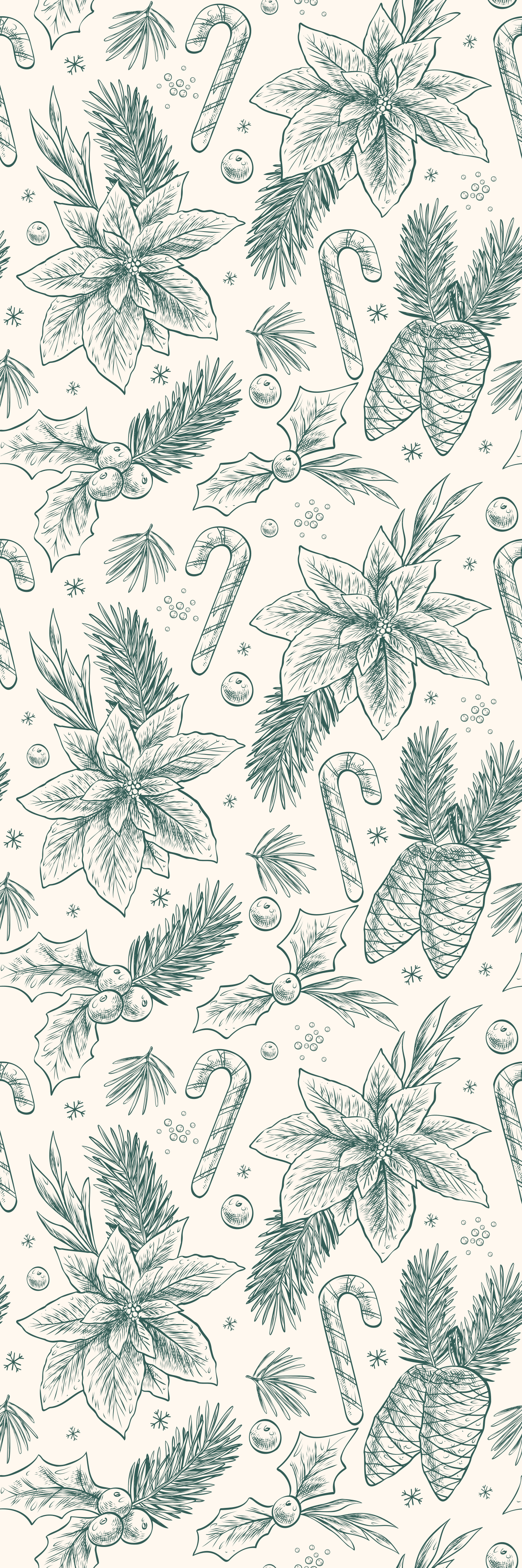 Kalėdinis kilimėlis su pieštų dovanų raštu - „Tenstickers“