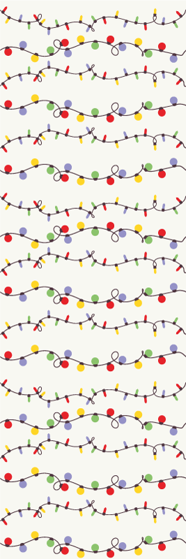 Kalėdinis kilimėlis spalvotoms šventinėms lemputėms - „Tenstickers“