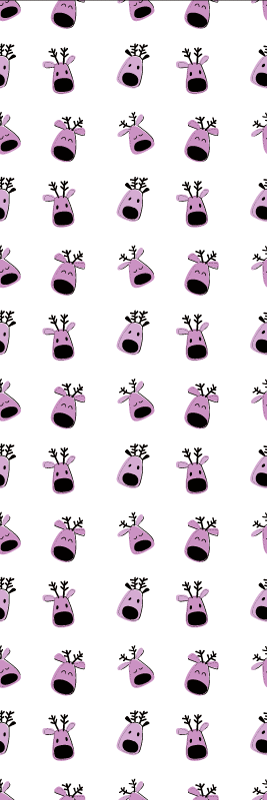 Kalėdinis kilimėlis su rožiniu elniu raštu - „Tenstickers“