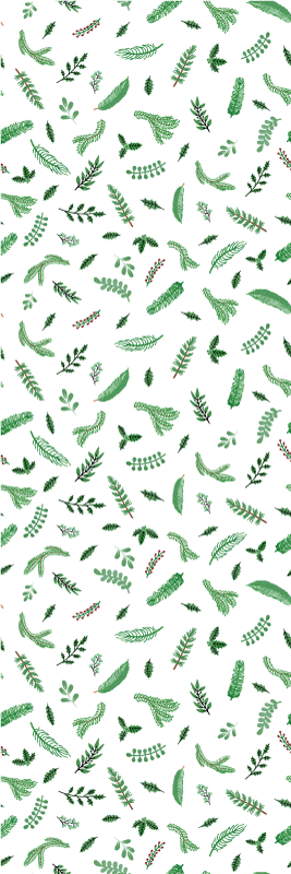 Kalėdinis kilimėlis su lapų raštu - „Tenstickers“