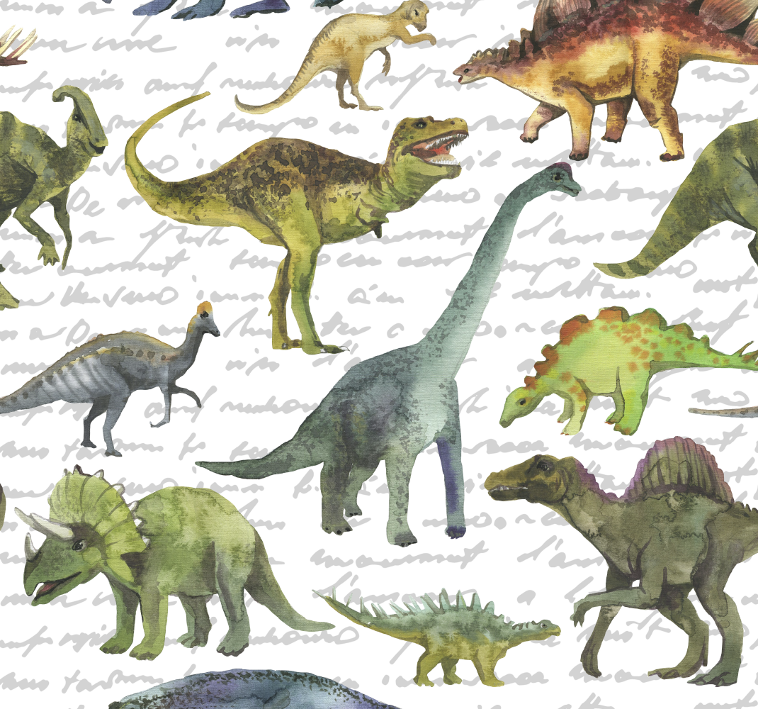 Vinilo kilimėlis miegamajam su realistiškais dinozaurais - „Tenstickers“