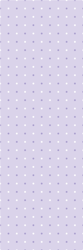 Vinilo kilimėlis miegamajam violetiniu ir baltu taškų raštu - „Tenstickers“