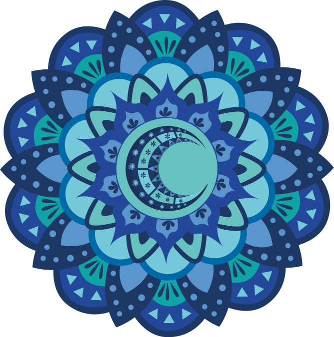 Gamtos vinilinis kilimas išraiškingas botaninis mandala - „Tenstickers“