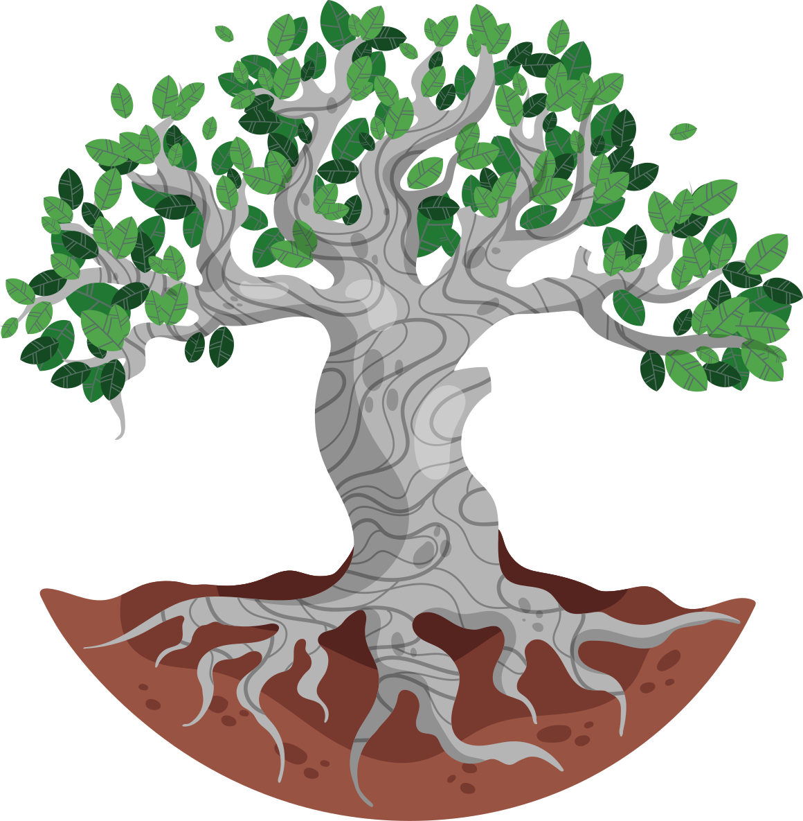 Gamtos vinilinis kilimas stilizuoti medžių šaknys - „Tenstickers“