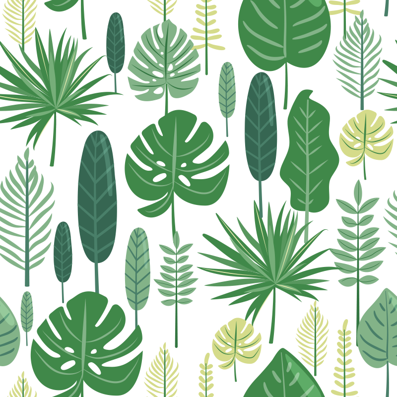 Gėlių rašto kilimėlis monstera - „Tenstickers“