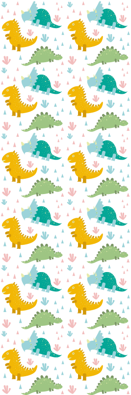 Vinilo kilimėlis miegamajam su mielais dinozaurais - „Tenstickers“