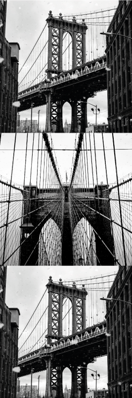 Vinilo kilimėlis miegamajam brooklyn bridge koliažas - „Tenstickers“