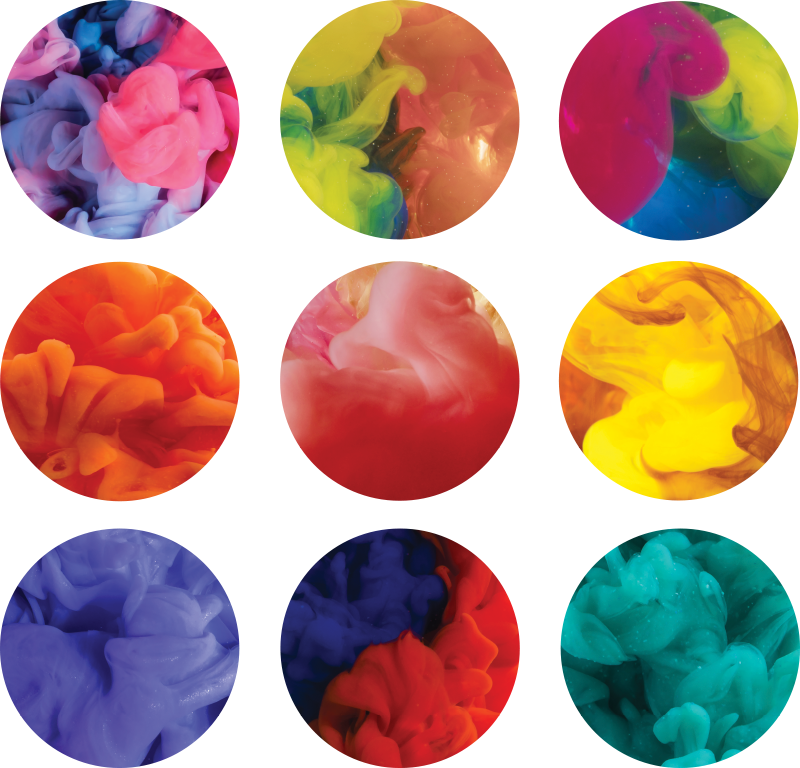 Geometriniai kilimas spalvotų dūmų lipdukai - „Tenstickers“