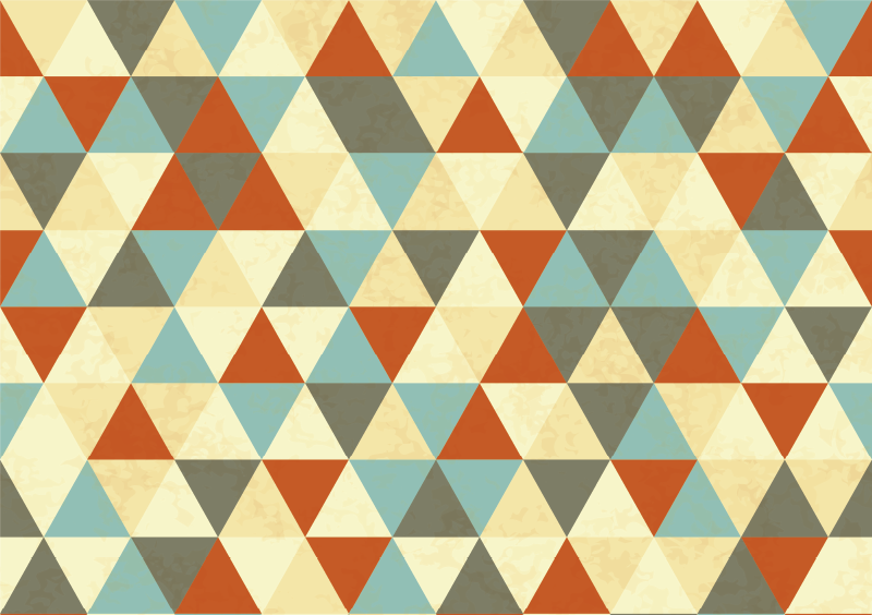 Geometrinis kilimas spalvotų trikampių raštu - „Tenstickers“