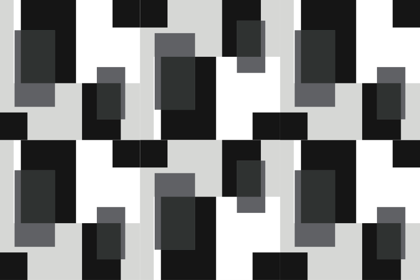 Geometriniai kilimas juodai baltų blokų - „Tenstickers“