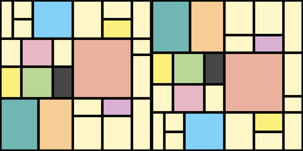 Geometriniai kilimas spalvoti blokai - „Tenstickers“