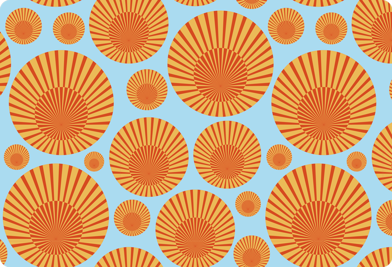 Geometriniai kilimas 70-ųjų saulės šviesoje - „Tenstickers“