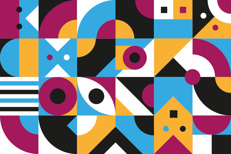 Geometriniai kilimas spalvoti geometriniai formos - „Tenstickers“