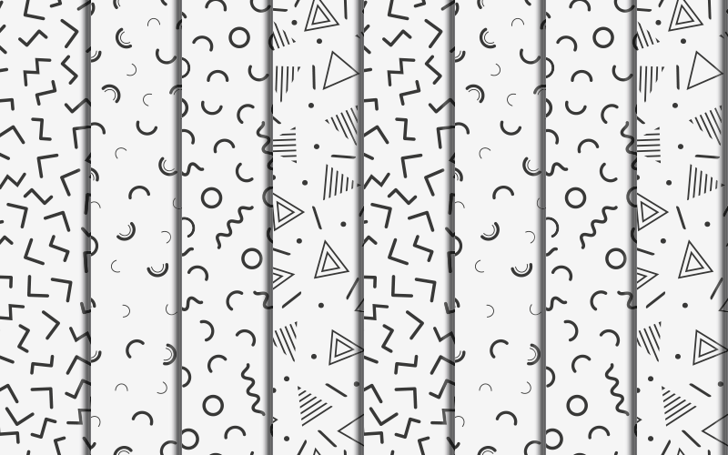 Geometriniai kilimas retro geometrinėmis formomis - „Tenstickers“
