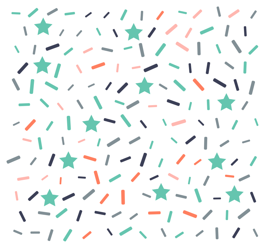 Geometriniai kilimas Žvaigždės ir konfeti. - „Tenstickers“