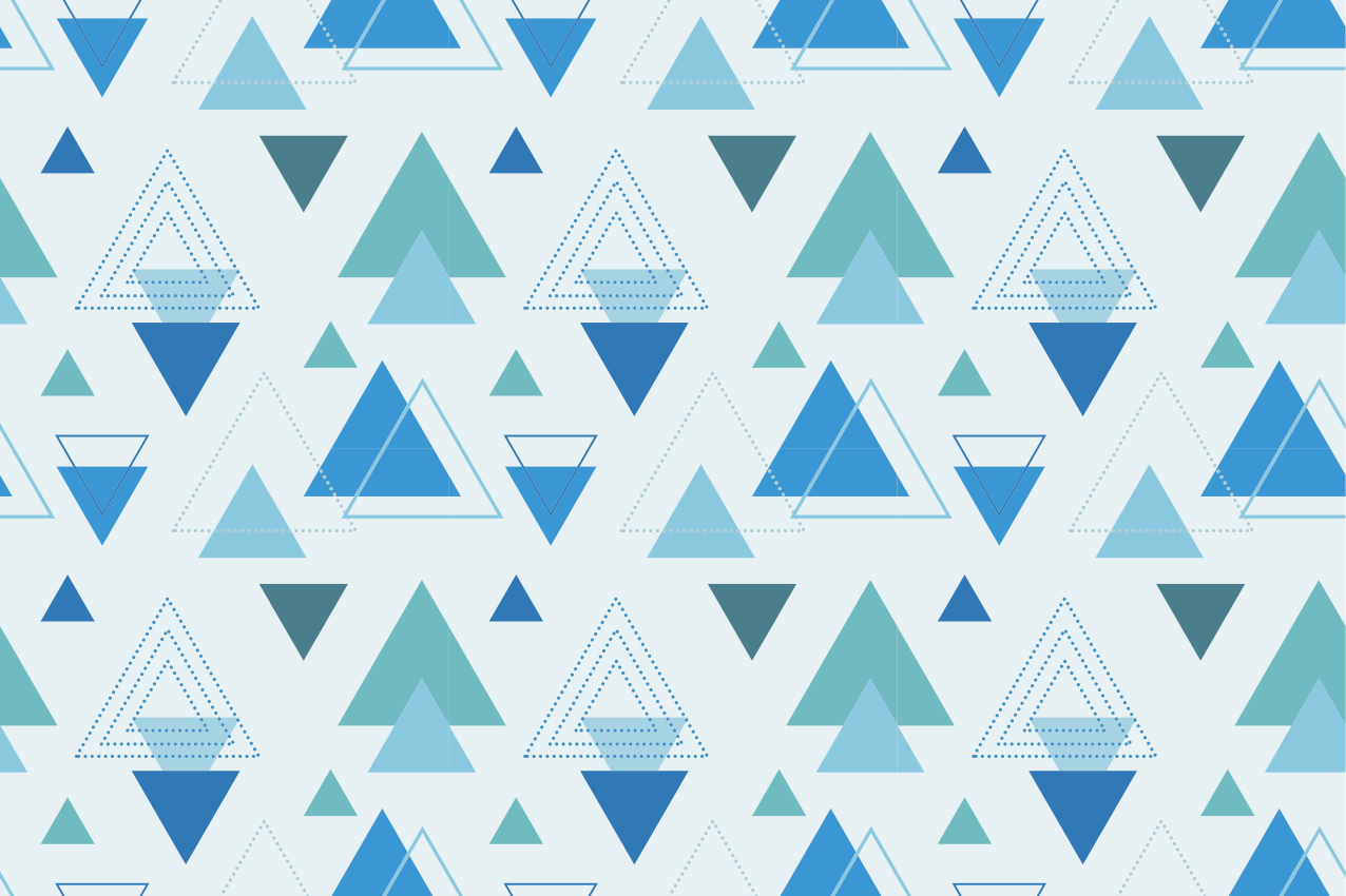 Geometriniai kilimas mėlynų trikampių raštas - „Tenstickers“