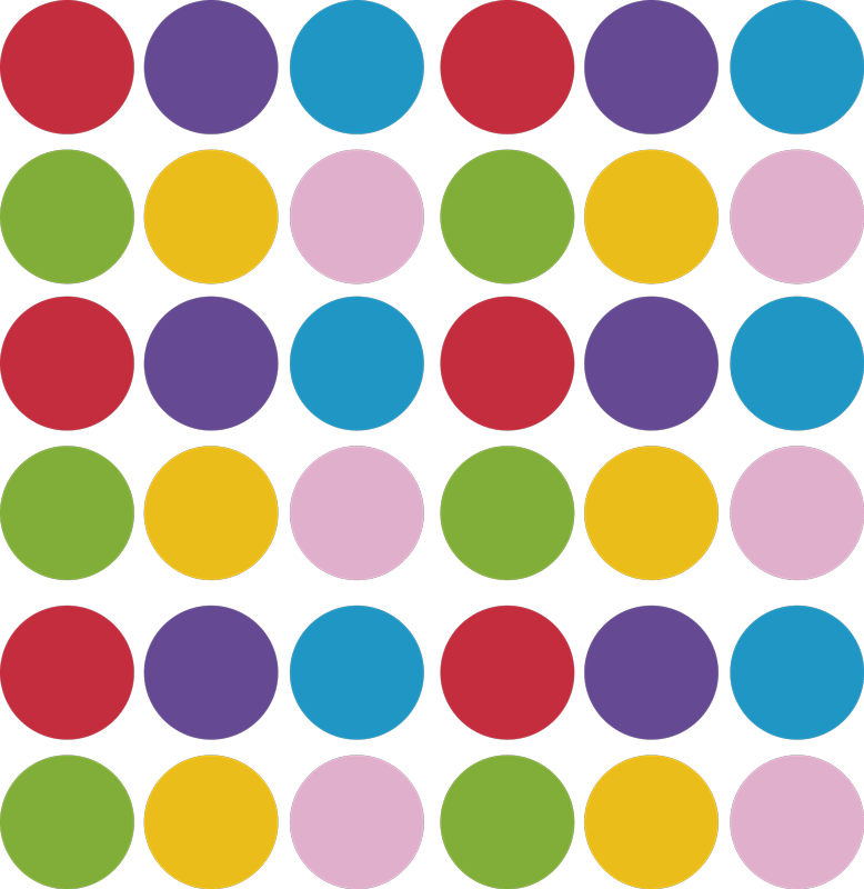 Geometriniai kilimas spalvingų ratų raštu - „Tenstickers“