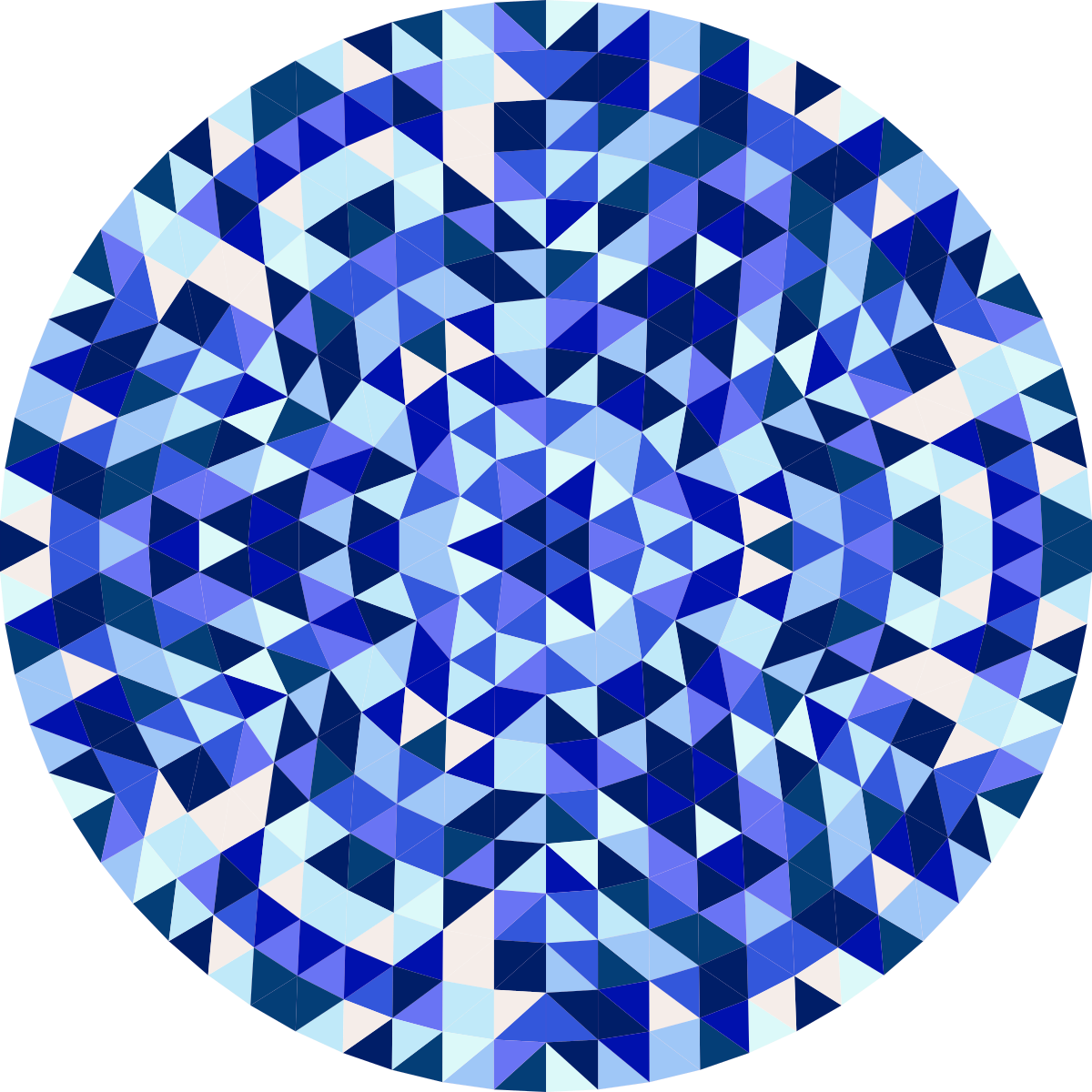Geometrinis kilimas su apvaliu mėlynu raštu - „Tenstickers“