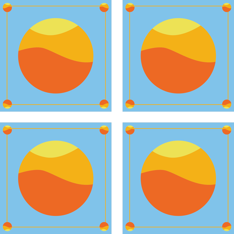Geometriniai kilimas spalvingais apskritimais - „Tenstickers“