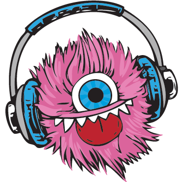 Vaikų vinilinė kilimėlė rožinis pūkuotas monstras - „Tenstickers“