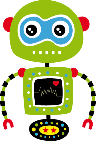 Vaikų vinilinė kilimėlė Žalias robotas - „Tenstickers“