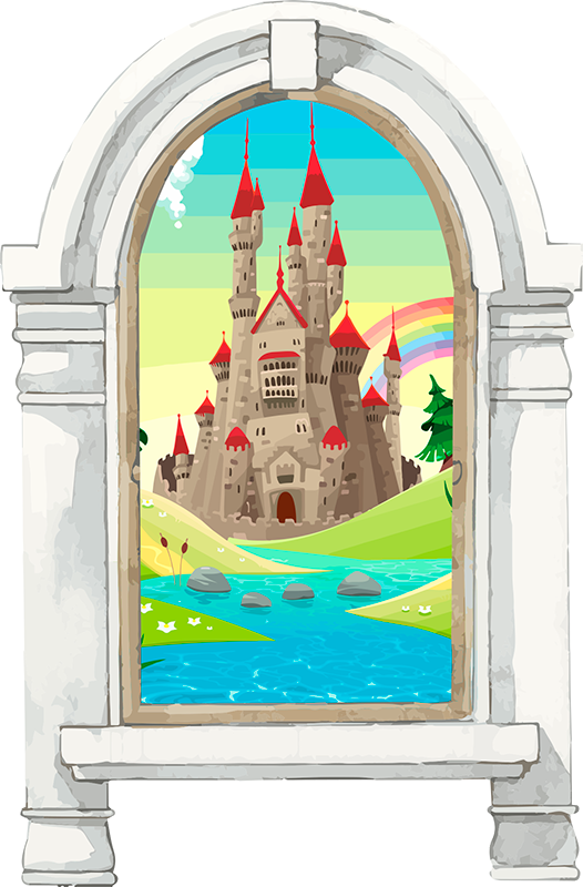 Vaikų vinilinė kilimėlė pasakų peizažas - „Tenstickers“
