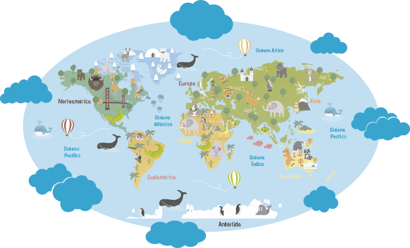 Vaikų vinilinė kilimėlė planetariumui - „Tenstickers“