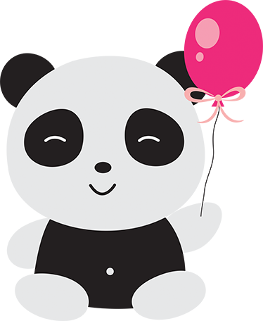Vaikų vinilinė kilimėlė panda lokys su rožiniu balionu - „Tenstickers“