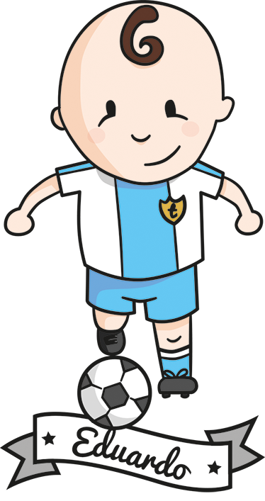 Vaikų vinilinė kilimėlė su futbolininko vardu - „Tenstickers“