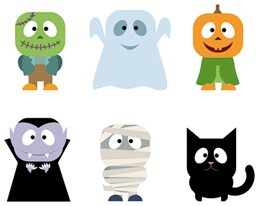 Vaikų vinilinė kilimėlė su halloween monstrais - „Tenstickers“