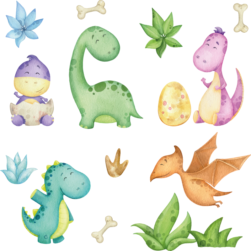Vinilo kilimėlis miegamajam su šiauriniu dinozauru - „Tenstickers“